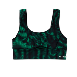 Leia Athletic Bikini Top - Black / Green - 2024
